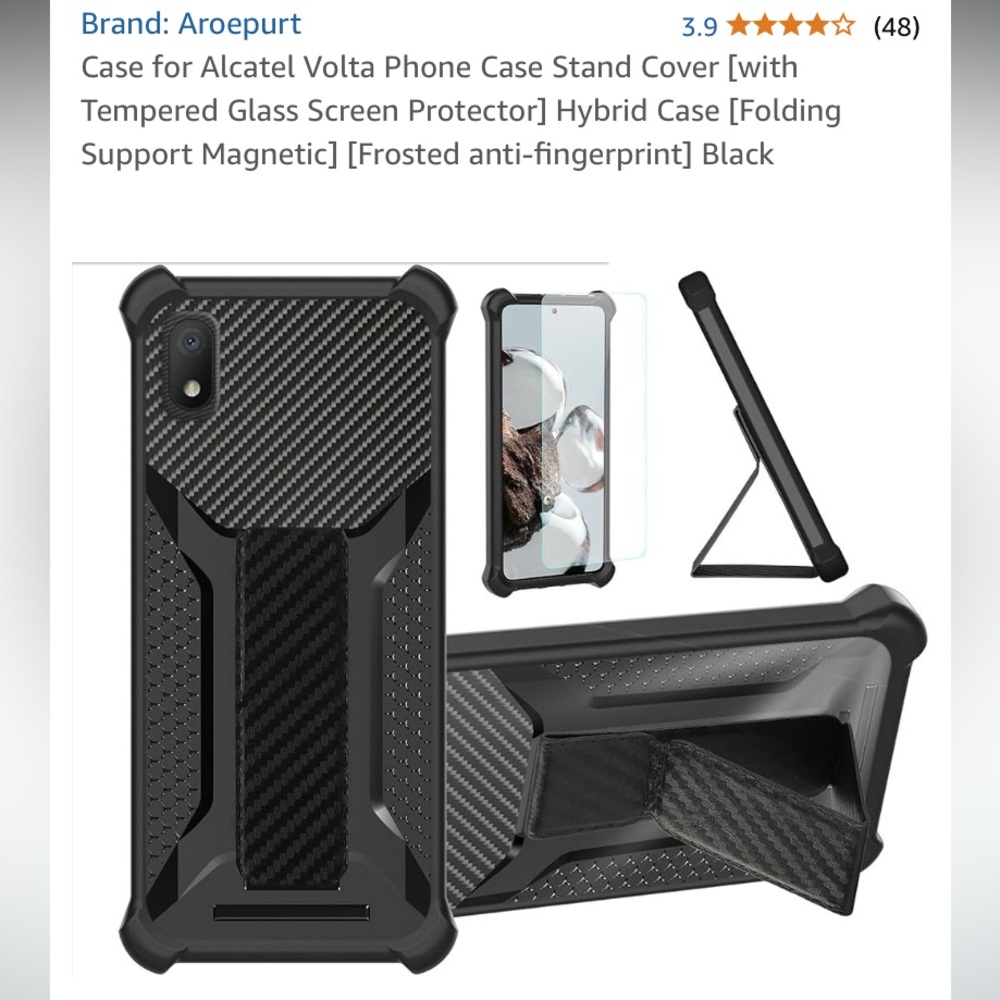 Phone Case for Alcatel Volta with Tempered Glass Protector